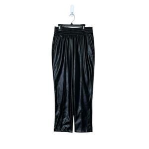 Maison d' Amelie black faux leather pull on pants size 4